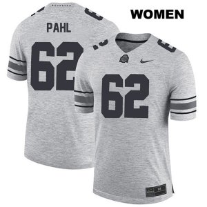 Women's NCAA Ohio State Buckeyes Brandon Pahl #62 College Stitched Authentic Nike Gray Football Jersey RY20A04IX